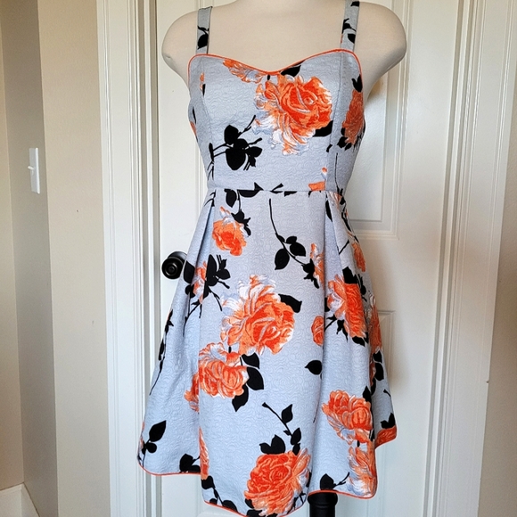 Malin Cobra Short Dress Misty Rose Aop Flowe